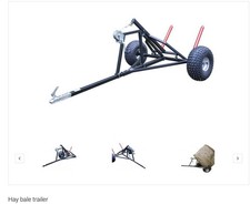 Hay bale trailer for ATV