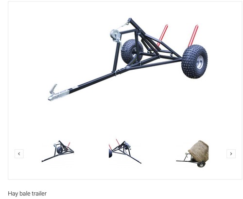 Hay bale trailer for - , atv