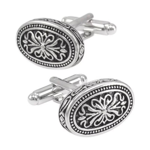 Silver vintage cufflinks mens - silver,