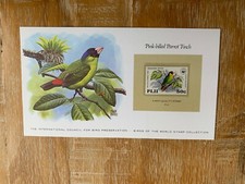 FIJI 1979 CARD MNH WORLD BIRDS PINK BILLED PARROT FINCH