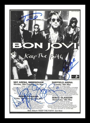 Bon jovi autographed signed - bon,
