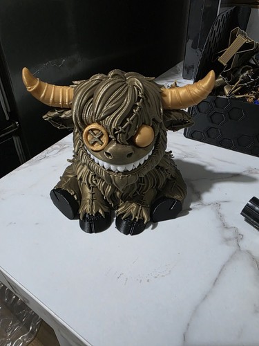 Creepy highland cow printed - highland,