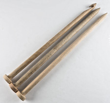 Jumbo Wooden Knitting Needles & Crochet Hook - 2 FEET IN LENGTH! - Lot 4069