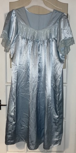 Woman long blue satin - woman’s,