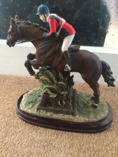 The Juliana Collection 1999 Horse and jockey jumping figurine