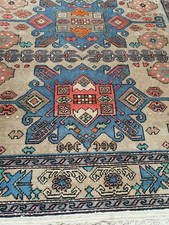 Antique Turkish Carpet geometrical rug 100% Wool Handmade