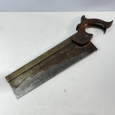 Jack Saw MOULSON BROTHERS Wooden Handle Antique Carpentry Tool 12" x 3.5" Steel