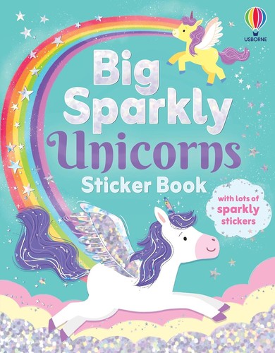 Big sparkly unicorns sticker - big,