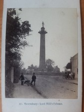 CDV by Francis Bedford - LORD HILL'S COLUMN Shrewsbury Men - Victorian Photo qq