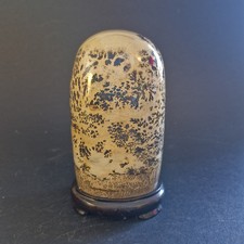 Fine Chinese River Stone Suiseki Viewing Stone,  Dahua Stone, on wooden stand