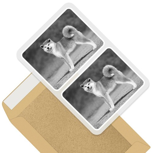 Rectangle stickers 10cm bw - 2,
