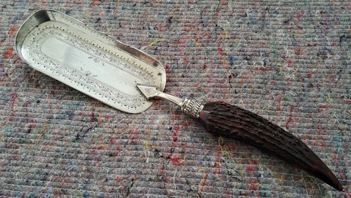 Large antique antler handled - antique,