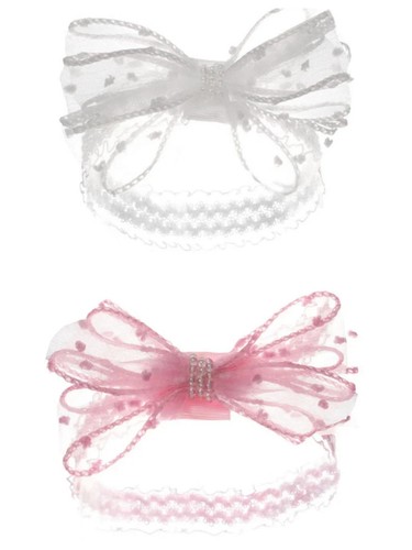 Baby girls bow pearl - bow, organza