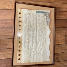 Deed On Parchment Framed
