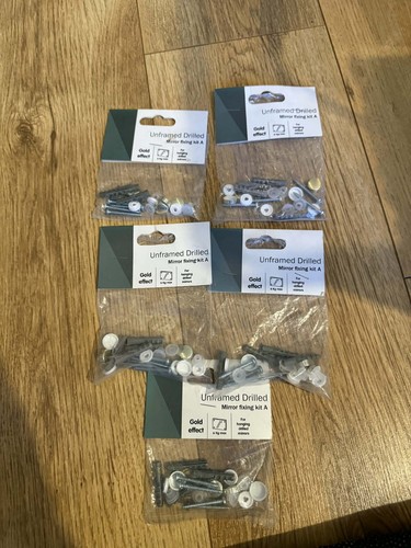 Unframed drilled mirror fixing - unframed,