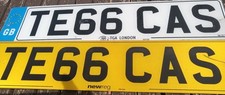 Te66cas private number plate - number,