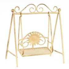 Melody Jane Dolls House Childs Swing Shabby Chic Garden Furniture Cream