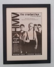 CRANBERRIES*Zombie*HMV*1994*ORIGINAL*POSTER*AD*QUALITY*FRAMED*FAST WORLD SHIP