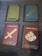 4 x Official Minecraft Handbook Books  Set Collection | Mojang Hardback Bundle