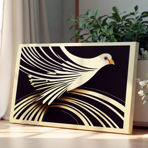 Art deco dove bird - deco,