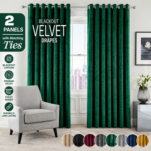 Velvet blackout curtains - velvet,