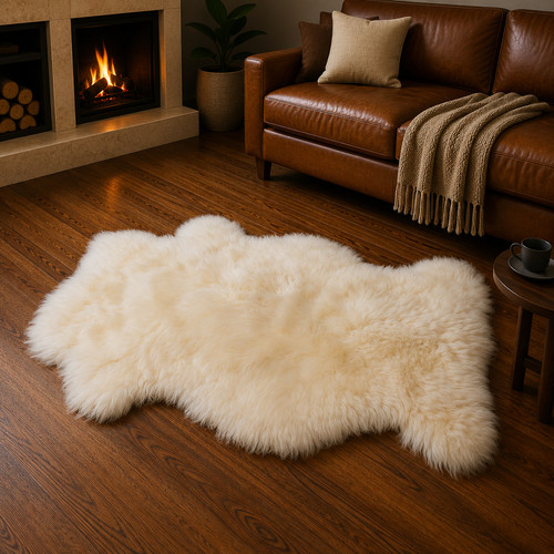 Genuine ivory sheepskin - genuine,