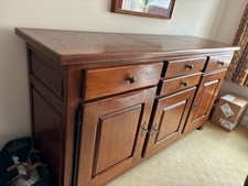 large German solid oak sideboard used - 200cm wide - beautiful condition