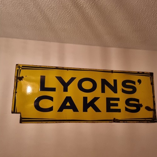Lyons cakes enamel sign - cakes,