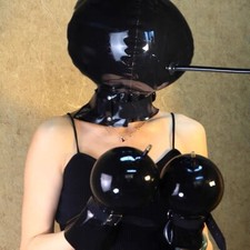 NEW!!Latex Inflatable Hood