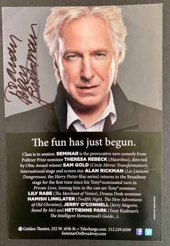 Alan rickman signed - alan,