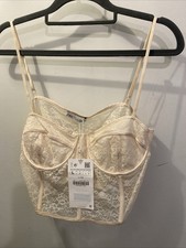 Zara Cream Lace Bralette Crop