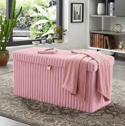 Ribbed ottoman storage - ribbed,