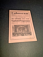 1943 oct.. KARLSRUHE program VARIETÉ COLOSSEUM THEATER circus acts