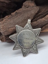 Antique Sterling Silver Watch Fob, Masonic, Sheriff Badge Design