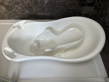 Boots Baby Bath with Seat Pearl With Newborn Insert Support Excellent Condition