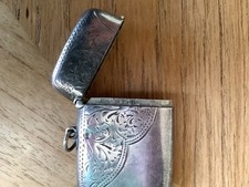 Antique Silver Vesta Case 1901