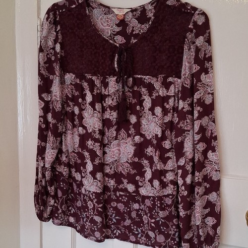 Matalan burgundy floral - burgundy,