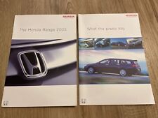 Honda Range Uk Sales Brochure 2003 MINT Type R S2000 NSX
