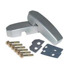 Land Rover Defender Windscreen Brackets In Anodised Silver