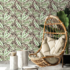 Pink Tropical Leaf Wallpaper