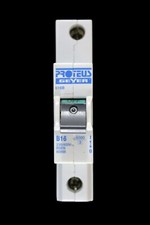 PROTEUS 16 AMP CURVE B 6kA MCB CIRCUIT BREAKER GEYER 616B BLACK CLIP