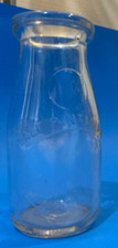 Lot of 2 Clear Glass Milk