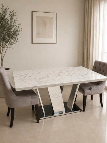 Next marble dinning table - table, 6
