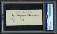 J. Edgar Hoover d1972 signed