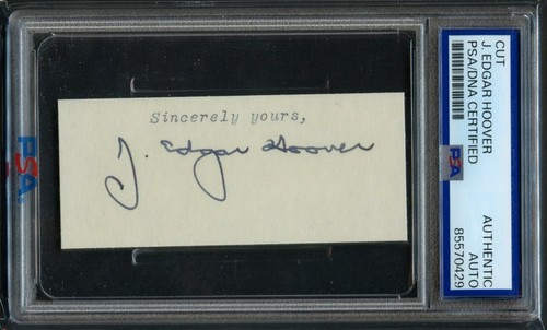 Edgar hoover d1972 signed - j.,