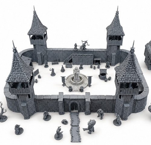 Modular castle town - town, walls