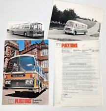 Plaxton Supreme Series Bus Brochure - 1975 with cover letter and photos