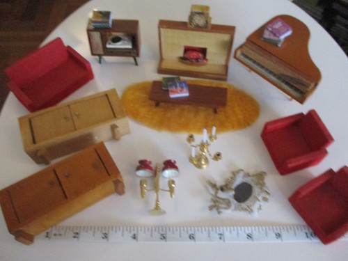 Vintage dolls house furniture - dolls,