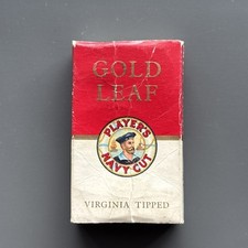 Vintage Cigarette/Tobacco Packet - Players Gold Leaf Navy Cut - HULL ONLY