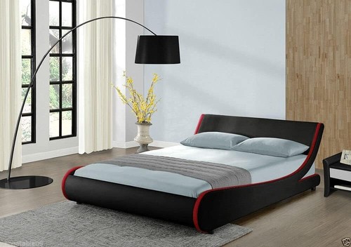 Leather faux bed - bed, frame